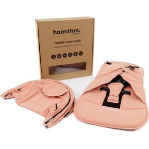 Hamilton by Yoop Buggy Bekledingset Color Pack – Stroller bekleding voor de Hamilton by Yoop X1 Plus & S1 Plus buggy's – Makkelijk te Monteren Kinderwagenhoes – Pastel Pink