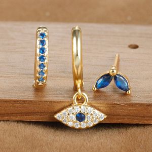 Oorbellen set - Oorhangertjes - Knopje - Piercing - Boze oog - Blaadje