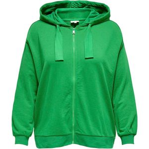 OVERSIZED FIT HOODIE CARVITA CURVE MANCHETTEN MET ELASTIEK SWEATSHIRT