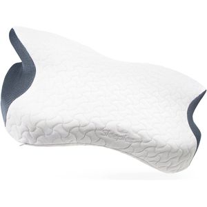 Sleepies® Memory Foam Hoofdkussen voor Nekklachten – Orthopedisch & Ergonomisch - Traagschuim - Wit