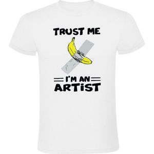 Trust me i'm an artist Heren T-shirt - banaan - tape - kunstenaar - kunst - eten - grappig