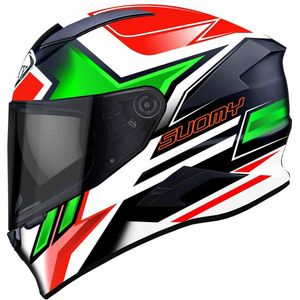 Suomy Speedstar Asymmetric Wit Rood Groen Integraalhelm - Motorhelm - Maat XL