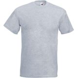 Set van 3x stuks basic licht grijs t-shirt voor heren - voordelige katoenen shirts - Regular fit, maat: M (38/50)