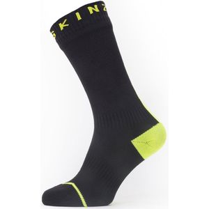 Sealskinz Briston waterdichte sokken Black/Neon Yellow - Unisex - maat L