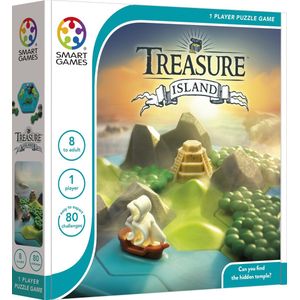SmartGames - Treasure Island - breinbreker - 80 opdrachten - voor 1 speler - kinderen en volwassenen
