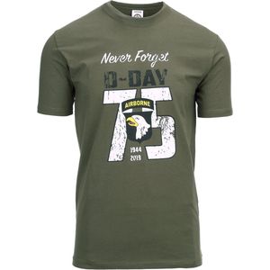 Fostex Garments - T-shirt D-Day 75 years (kleur: Groen / maat: XL)