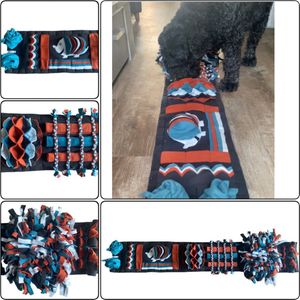 Snuffelmat voor honden en katten. Snuffelmat maat XL in de kleuren antraciet, roestbruin, petrol, offwhite. Hersenwerk voor honden. MadeByShuko. Snuffelkleed-Speelkleed - Voerkleed - Hondenpuzzel - Voerpuzzel - Slowfeeder - Intelligentie speelgoed