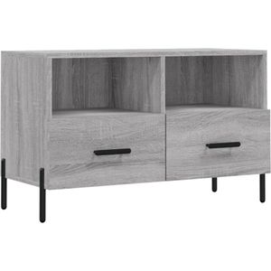 vidaXL Tv-meubel - Grijs Sonoma Eiken - 80x36x50 cm Televisiekast - Tv Kast - Salontafel - Woonkamerinrichting - Houten Tv Stand