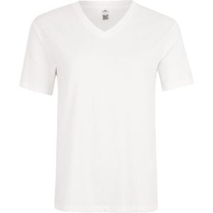 O'Neill T-Shirt Women ESSENTIALS V-NECK T-SHIRT Snow White L - Snow White 60% Cotton, 40% Recycled Polyester V-Neck