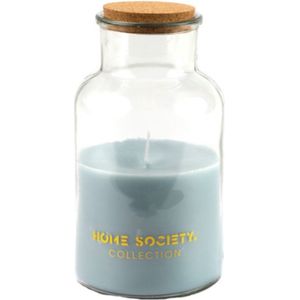 Home Society Kaars in Glas - Blauw - 20 cm