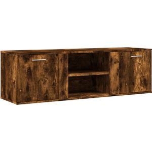 vidaXL - Tv-meubel - 120x34x37 - cm - bewerkt - hout - gerookt - eikenkleurig