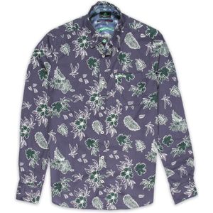 New Zealand Auckland - Overhemd Onyx Donkerblauw - M - Heren - Comfort-fit
