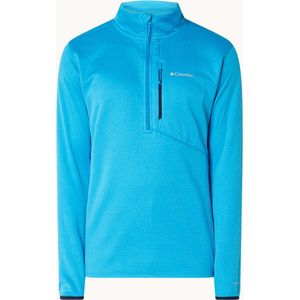 Columbia Park View trainings longsleeve met halve rits - blauw - Maat S