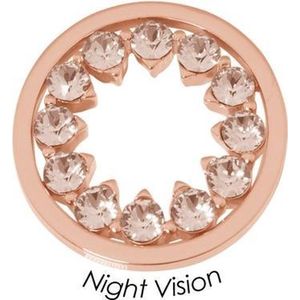 Quoins QMOK-37M-R-SL Munt staal Night Vision rosekleurig-silk Medium