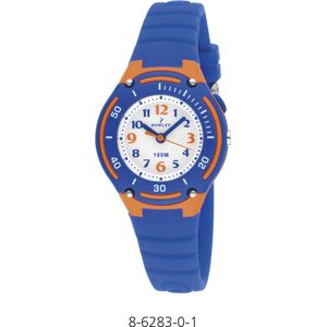 Nowley 8-6283-0-1 analoog horloge 30 mm 100 meter blauw/ oranje