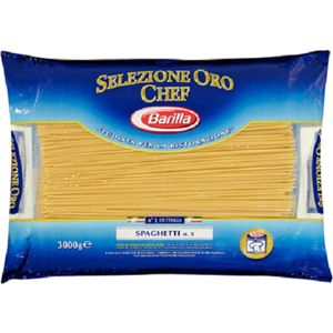 Barilla Selezione Oro Chef Spaghetti nr. 5 harde tarwegriesmeel - zak van 3 kg