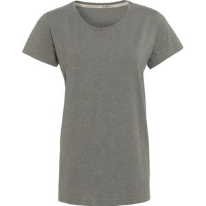 Knit Factory Lily Shirt - Dames shirt met ronde hals - T-shirt met korte mouwen - Shirt voor het voorjaar en de zomer - Superzacht - Shirt gemaakt van 96% viscose & 4% elastaan - Urban Green - S