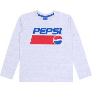 Grijs gemêleerde blouse met lange mouwen PEPSI