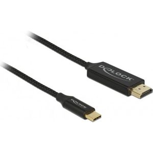 Premium USB-C naar HDMI kabel met DP Alt Mode (4K 60 Hz) / nylon - 1 meter