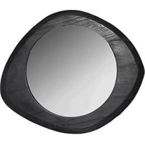 Spiegel - wandspiegel - organische vorm spiegel - zwart hout - by Mooss - 70 x 60 cm