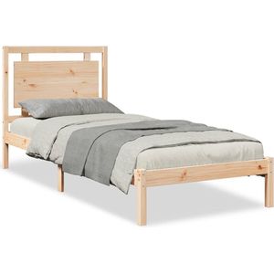 vidaXL - Bedframe - extra - lang - zonder - matras - massief - hout - 90x220 - cm