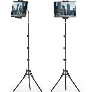 Tablet Standaard Houder Statief - Verstelbaar - Smartphone Statief - Telefoonhouder - Tablet Arm - Stevig Statief - 360 graden draaibaar - Tripod – Tot 175 cm – Compatibel Met 4,7-13,5 Inch