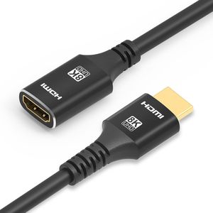 NÖRDIC HDMI-458 HDMI Verlengkabel - Ultra High Speed - 2.1 - 8K60Hz - 48Gbps - 2m - Zwart