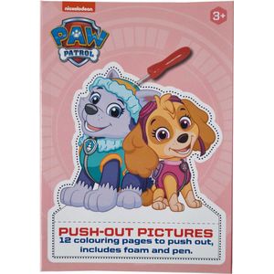 Prikblok PAW Patrol - 'Push-Out Plaatjes' met Prikblok en Prikpen - Roze