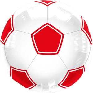 Voetbal Ballon Rood/Wit 43cm