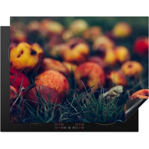 KitchenYeah® Inductie beschermer 77x59 cm - Landelijke decoratie - Herfst - Appel - Fruit - Kookplaataccessoires - Afdekplaat voor kookplaat - Inductiebeschermer - Inductiemat - Inductieplaat mat