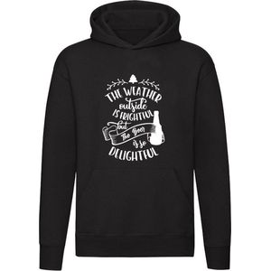 The weather outside is Frighful, but the BEER is so delightful Hoodie | Kersttrui | Kerst | Christmas | Kerstman | Santa Claus | bier | Trui | Unisex