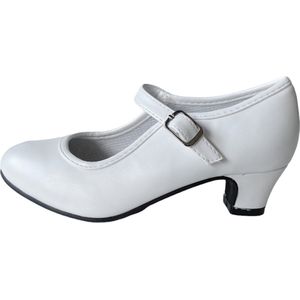 Prinsessen schoenen / Spaanse schoenen wit - maat 24 (binnenmaat 16 cm) bij jurk