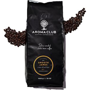 Aroma Club - Koffiebonen 1KG - No. 2 Smooth James - Koffie Intensiteit 3/5 - Espresso & Lungo
