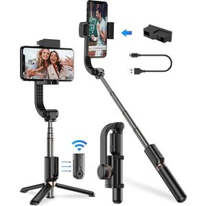 Bluetooth Handheld Gimbal Stabilizer - Uitschuifbaar en Draagbaar - Anti-Shaking Technologie - Compatibel met Diverse Smartphones - Professionele Videografie Tool