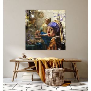 Vermeer best of 2 Textielframe - 100 x 100 cm - Premium 27 mm zwart aluminium frame