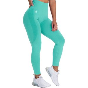 Mewave - Sportlegging turquoise - Dames - Sportbroek - Sportkleding - Yoga legging - Hardloopbroek - Tiktok - Fitness - Maat XL