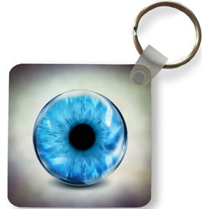 Sleutelhanger - Uitdeelcadeautjes - Blauw oog in glas - Plastic