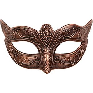 Carnaval verkleed maskers - Venetiaans Brons kunststof oogmasker