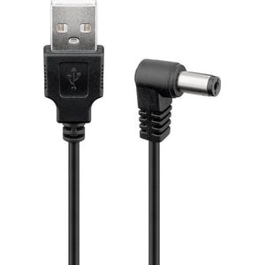 USB naar haakse DC kabel - 5.5 x 2.1mm - 1,5 meter