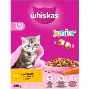 6x whiskas junior kip 2-12M - 800g