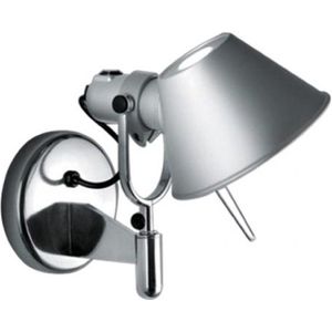 Artemide Tolomeo Faretto wandlamp met schakelaar aluminium