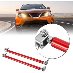 Verstelbare 20 cm Auto Voorbumper Steunstangen - 1 paar - Rood - Auto Modificatie - Front Splitter Lip - Diffuser Strut Rod Tie Bars .