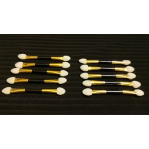 Set van 10 oogschaduw applicators  2-zijdig te gebruiken