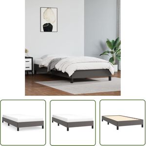 The Living Store Bedframe - Bedframes - 203x93x25 cm - Kunstleer - Multiplex