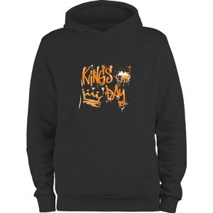 Koningsdag Kleding | Fotofabriek Koningsdag hoodie heren | Koningsdag hoodie dames | Oranje hoodie | Maat L | Kingsday