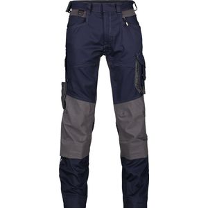 DASSY® Dynax Werkbroek met stretch en kniezakken - maat 42 - NACHTBLAUW/ANTRACIETGRIJS