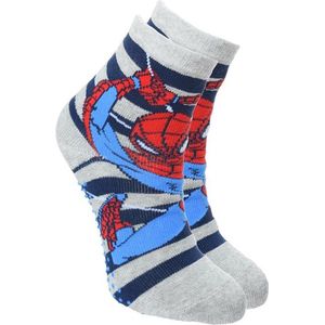 Spider-Man - antislip sokken Spiderman - grijs - maat 23/26