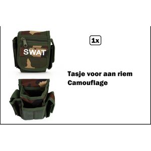 Camouflage tasje voor aan riem - Themaparty - Thema feest festival party feest optocht army leger