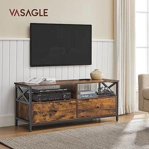 Nancy's Danville TV-Meubel - Tv-kast - Tv Lowboard - Tv-tafel - Tv Meubels - Vintage - Bruin - Metaal - 110 x 40 x 45