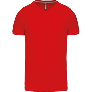 Rood T-shirt met V-hals merk Kariban maat XL